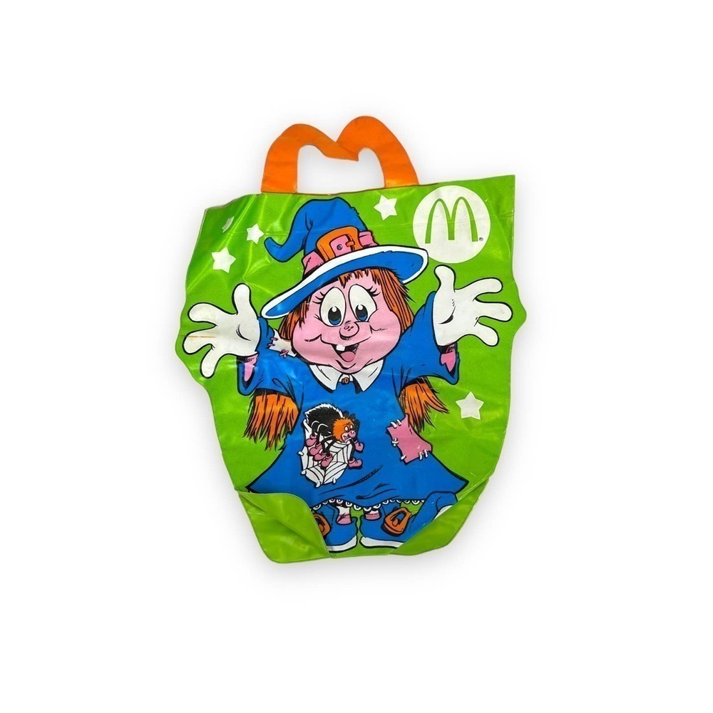 Vintage 1990's McDonalds Witch Halloween Happy Meal Vinyl Trick or Treat Bag